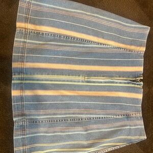 wild fable Blue Striped Mini Skirt
